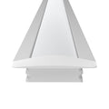 2m, White, Recessed 7mm LED Profile With Frosted Cover