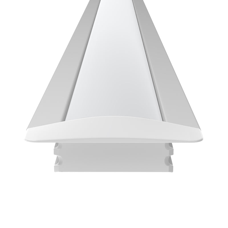 2m, White, Recessed 7mm LED Profile With Frosted Cover