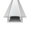 2m, White, Recessed 7mm LED Profile With Frosted Cover
