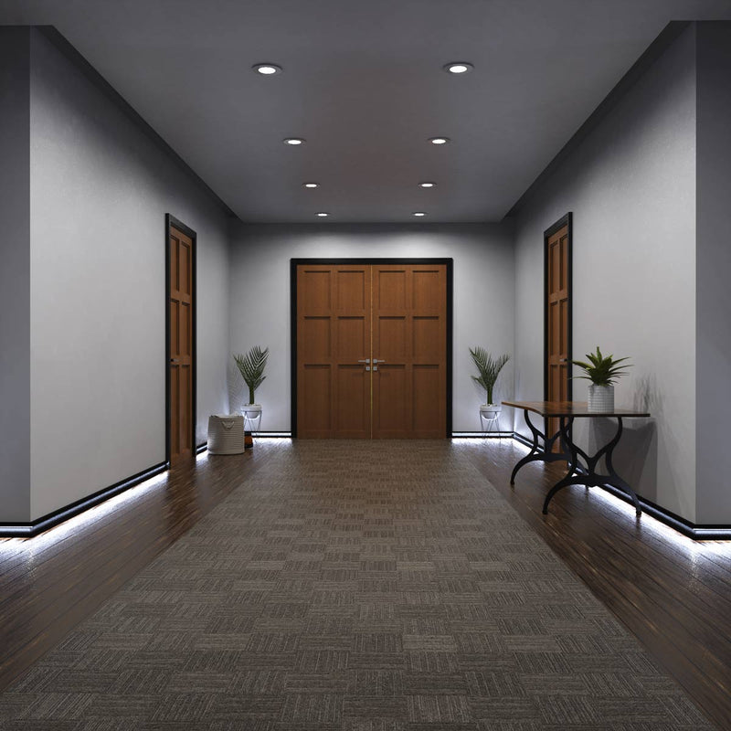 Simple Lighting - PRO-SKIRT-MB-2M - Black Skirting Profile Installed - Entryway - Full - Cool White