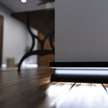 Simple Lighting - PRO-SKIRT-MB-2M - Black Skirting Profile Installed - Zoom In - Cool White