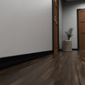 Simple Lighting - PRO-SKIRT-MB-2M - Black Skirting Profile Installed - Hallway - Zoom In