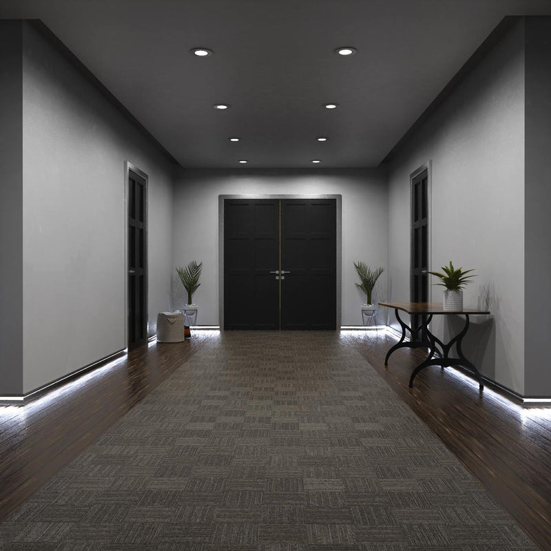 Simple Lighting - PRO-SKIRT-S-2M - Silver Skirting Profile Installed - Entryway - Full - Cool White