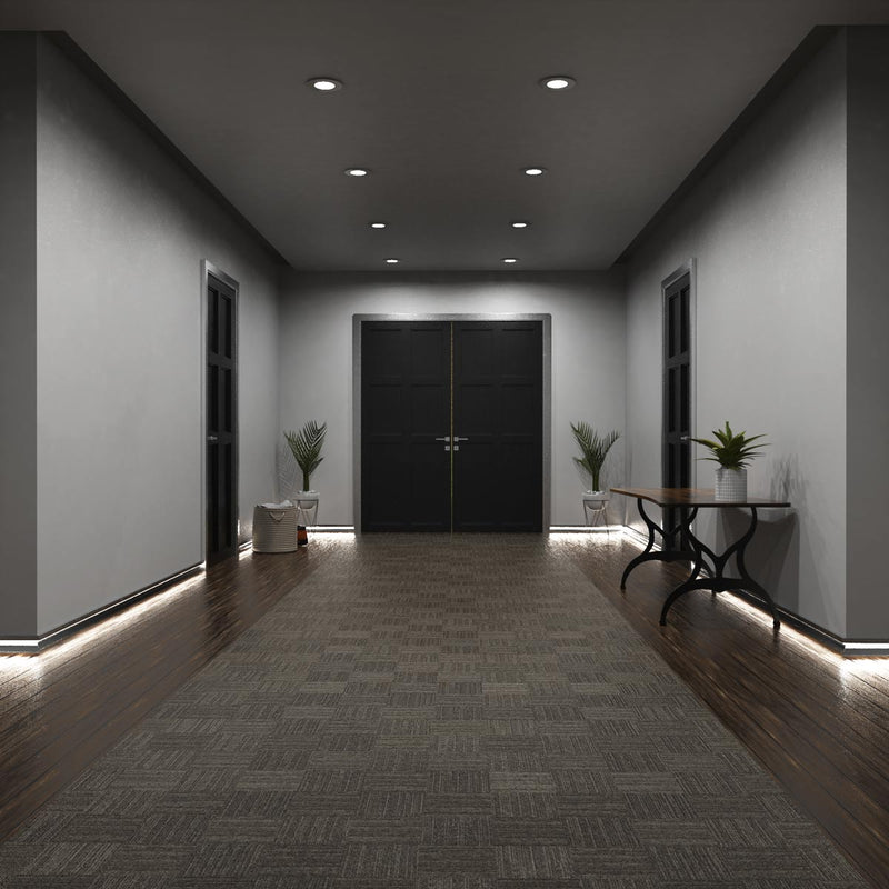 Simple Lighting - PRO-SKIRT-S-2M - Silver Skirting Profile Installed - Entryway - Full - Natural White