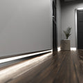 Simple Lighting - PRO-SKIRT-S-2M - Silver Skirting Profile Installed - Hallway - Mid Zoom - Natural White