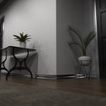 Simple Lighting - PRO-SKIRT-S-2M - Silver Skirting Profile Installed - Corner Hallway