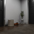 Simple Lighting - PRO-SKIRT-S-2M - Silver Skirting Profile Installed - Corner Hallway - Mid Zoom