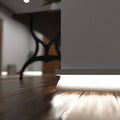 Simple Lighting - PRO-SKIRT-WH-2M - White Skirting Profile Installed - Zoom In - Natural White