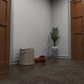 Simple Lighting - PRO-SKIRT-WH-2M - White Skirting Profile Installed - Hallway Corner - Mid Zoom