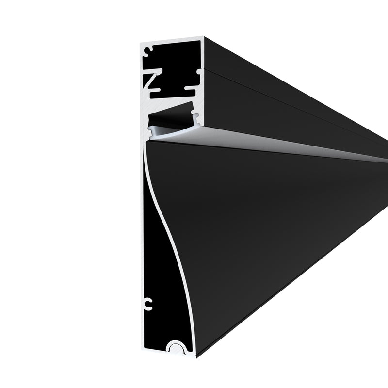 Simple Lighting - PRO-SKIRT-MB-2M - Black Skirting Profile