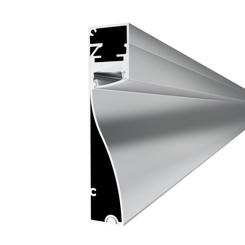 Simple Lighting - PRO-SKIRT-S-2M - Silver Skirting Profile