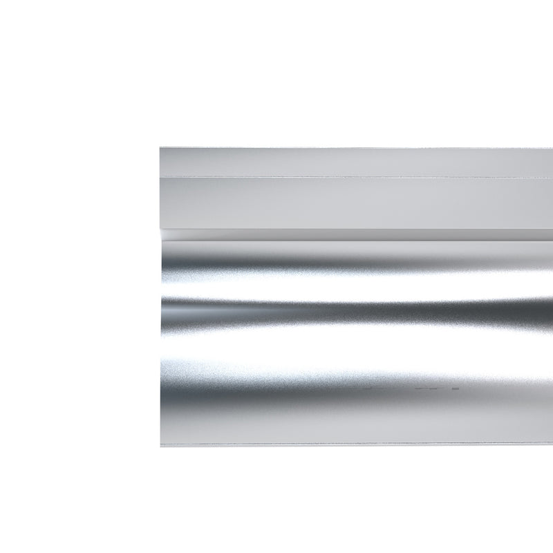 Simple Lighting - PRO-SKIRT-S-2M - Silver Skirting Profile - Zoom In - Front