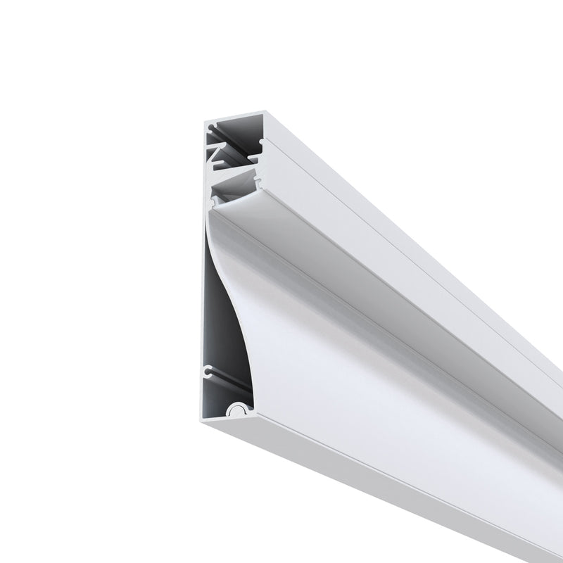 Simple Lighting - PRO-SKIRT-WH-2M - White Skirting Profile - Zoom In - Bottom