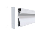 Simple Lighting - PRO-SKIRT-WH-2M - White Skirting Profile - Cover and Screws