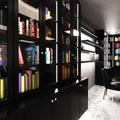 2m, Black 15mm Aluminium LED Profile, Includes Frosted Cover