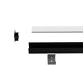 2m, Black 15mm Aluminium LED Profile, Includes Frosted Cover