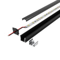 2m Surface Mounted Black Aluminium Profile Mounting Kit