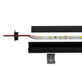 2m Surface Mounted Black Aluminium Profile Mounting Kit