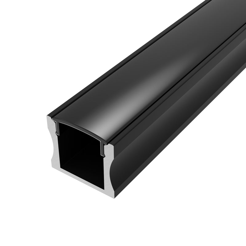 2m Surface Mounted Black Aluminium Profile Mounting Kit