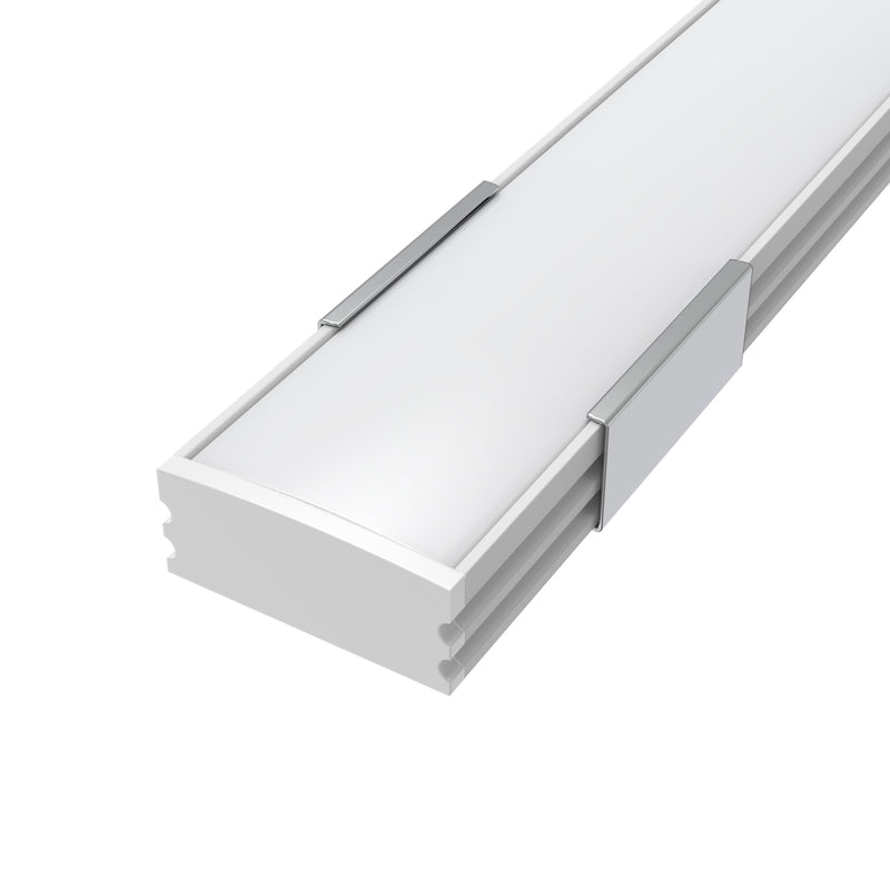 2m White, Surface Mounted 7mm LED Profile, With Frosted Cover