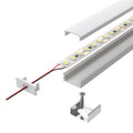 2m White, Surface Mounted 7mm LED Profile, With Frosted Cover