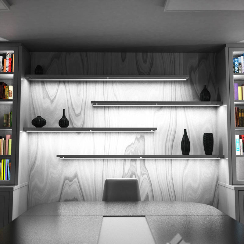 2m, White 15mm LED Aluminium Profile With Frosted Cover