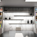 2m, White 15mm LED Aluminium Profile With Frosted Cover