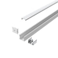 2m, White 15mm LED Aluminium Profile With Frosted Cover
