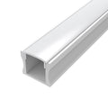 2m, White 15mm LED Aluminium Profile With Frosted Cover