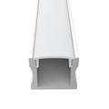 2m, White 15mm LED Aluminium Profile With Frosted Cover
