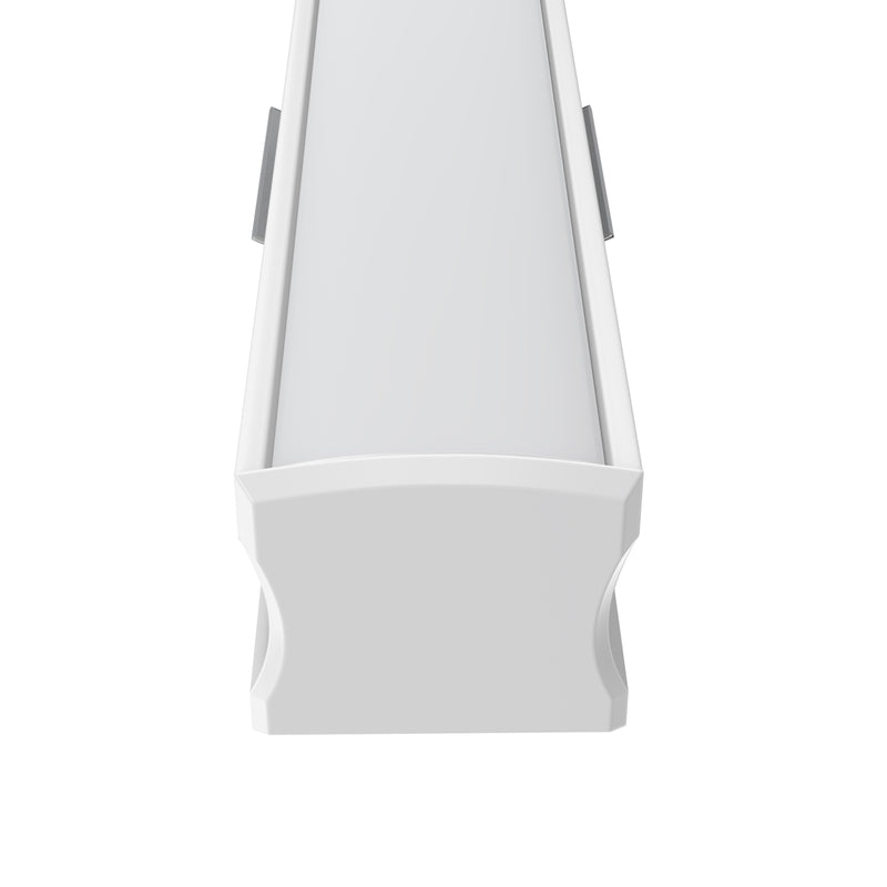 2m, White 15mm LED Aluminium Profile With Frosted Cover