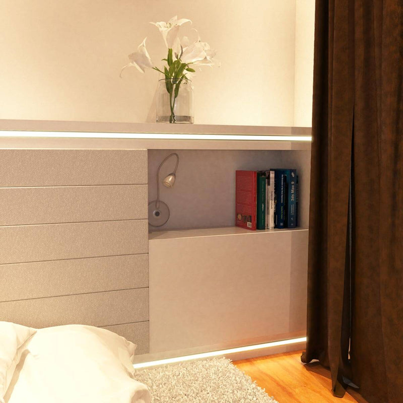 2m Recessed Mounted Aluminium LED Profile (Extrusion)