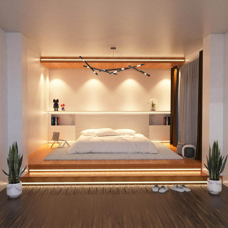2m Recessed Mounted Aluminium LED Profile (Extrusion)
