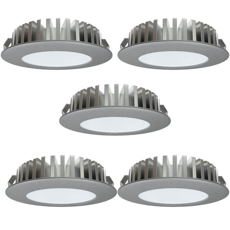 Pack of 5 - High Brightness, Recessed LED Under Cabinet Lights & 15w Driver