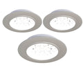 Three round LED cabinet light with cool white light