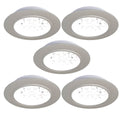 5 Pack - Recessed LED Under Cabinet Lights - Cool White or Warm White