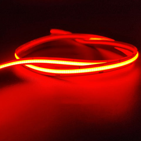 COB Dotless LED Strip Lighting, Red Colour, 6w/Metre