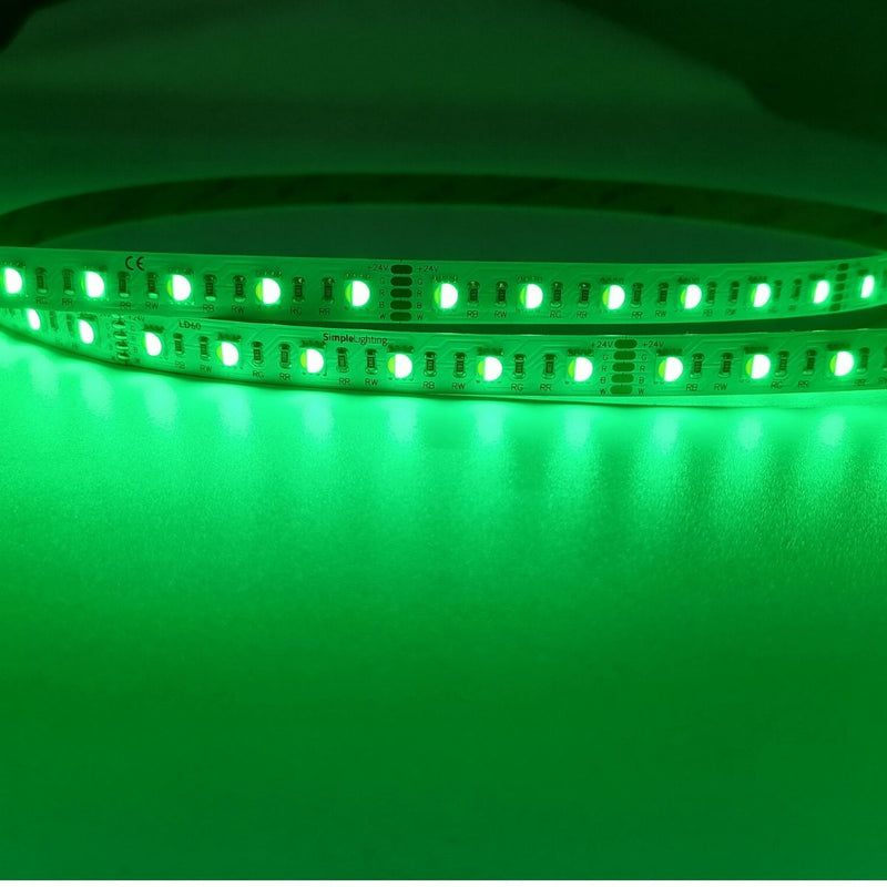 LED tape with green lights