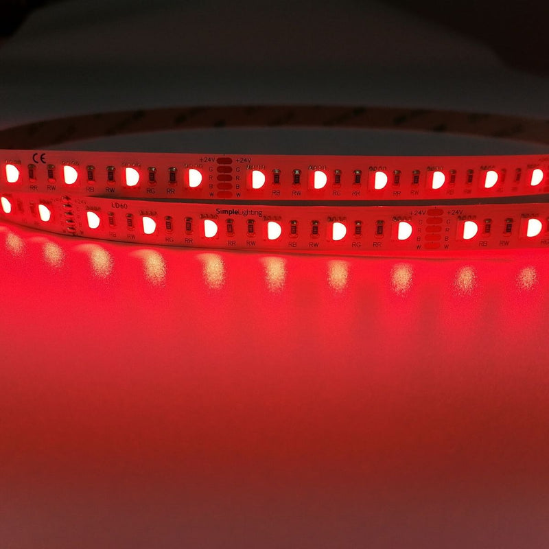 LED tape with red lights