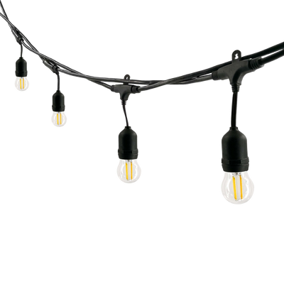 10 x 10w Filament LED Festoon/String Lights - For Outdoors and Gardens
