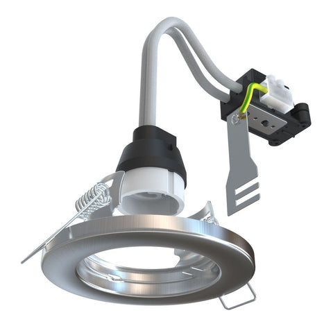  Recessed GU10 Downlight - Brushed Chrome Finish