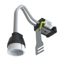 Close-up on the spotlight's bulb socket