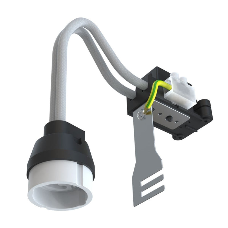 Close-up on the spotlight's bulb socket