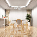 dining room with mounted white fixed CCT LED downlights