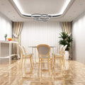 full shot of dining room with mounted light grey fire rated LED downlights