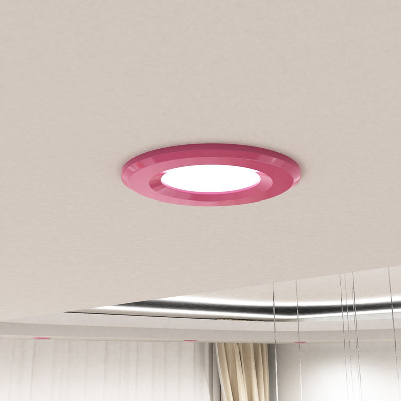 mounted pink fire rated LED downlight
