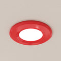 mounted red fire rated LED downlight