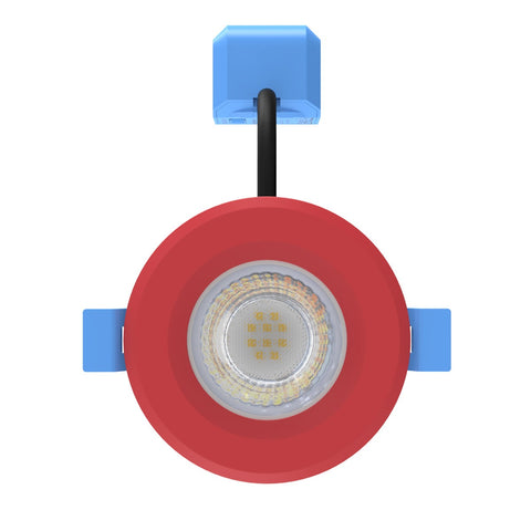 red fire rated LED downlight