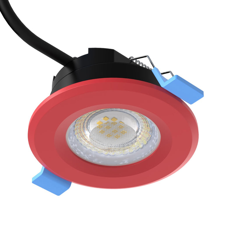 red CCT fire-rated LED downlight