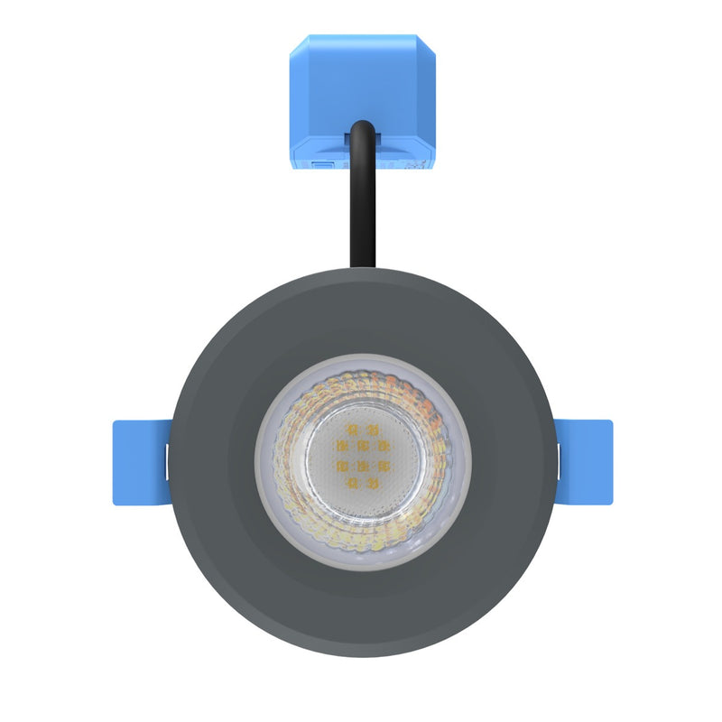 charcoal grey CCT fixed LED downlight
